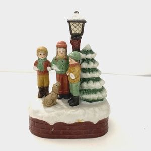 Christmas Caroles Musical Porcelain Hand Painted Tested Works